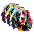 (3 Pack) Cocker Spaniel Decals - Colorful Dog Art - Laptop Decals - 3 Inches On Longest Side - Easy Peel & Apply - Made in USA - 3MCS0724