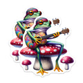 (2 Pack) Frog Musician Magnets - Mushroom Art - Quirky Fridge Decor - 5" On Longest Side - Premium Magnet - for Cars, Refrigerators, Toolboxes, Lockers - Made in USA - MAG16585