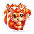 (2 Pack) Cute Squirrel Magnets - Adorable Animal Fridge Decor - Woodland Creature Locker Accessories - 5 Inches On Longest Side - Thick Durable Magnet - Made in USA - MAG36781