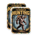(2 Pack) Bigfoot Hunting Magnets - Sasquatch Hunter - Funny Forest Wildlife Decor - 5 Inches On Longest Side - Thick Durable Magnet - Made in USA - MAG23232