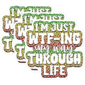 (3 Pack) WTF-ING My Way Decals - Sarcastic Quote - Leopard Print Design - 3 Inches On Longest Side - Easy Peel & Apply - Made in USA - 3MCS2878