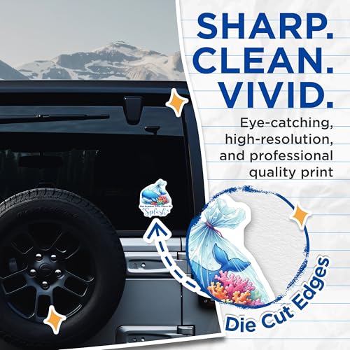 (2 Pack) Stop Dropping Trash Where We Splash Stickers - Ocean Conservation - Environmental Awareness Decal - 5" On Longest Side - Sticks to Smooth Flat Surfaces - Made in USA - BMCS7955