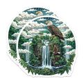 (2 Pack) Bald Eagle Magnets - Majestic Wildlife Art - Waterfall Forest Scene - Nature Refrigerator Magnet - 5 Inches On Longest Side - Thick Durable Magnet - Made in USA - MAG36485