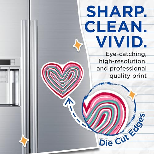 (2 Pack) Heart Shaped Magnets - Colorful Heart Magnets - Rainbow Heart Magnets - Heart Fridge Magnets - 5" On Longest Side - for Cars, Refrigerators, Toolboxes, Lockers - Made in USA BMCS3445