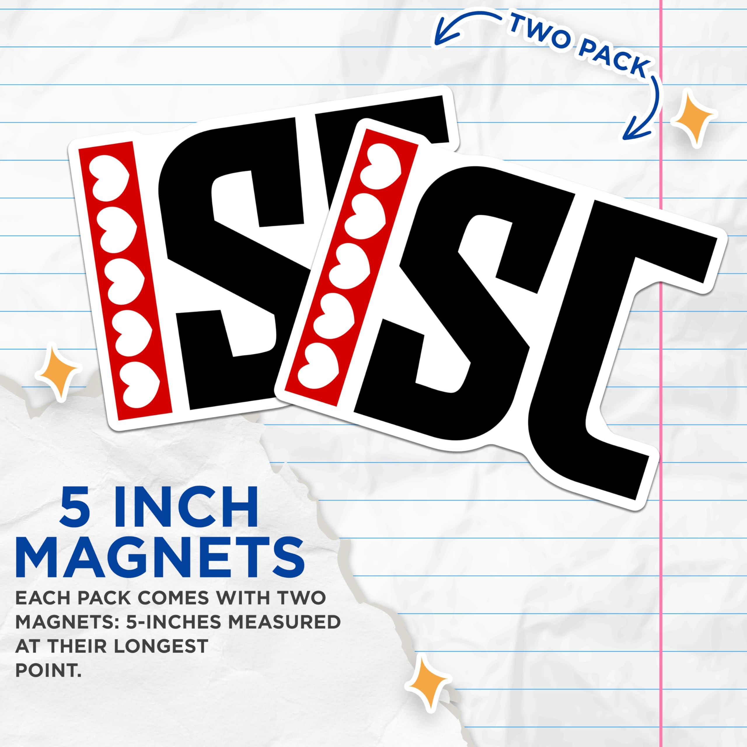 (2 Pack) ISC Switzerland Magnets - Swiss Pride Souvenirs - Heart Border Swiss Decor Magnets - 5" On Longest Side - Premium Magnet - for Cars, Refrigerators, Toolboxes, Lockers - Made in USA - MAG17943