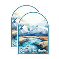 (2 Pack) Gates of The Arctic National Park Bumper Magnet - US National Park - Choose from 63 Parks - 5" On Longest Side - Decal for Car Bumper, Laptop, Water Bottle, Wall, and Window - MAG1515
