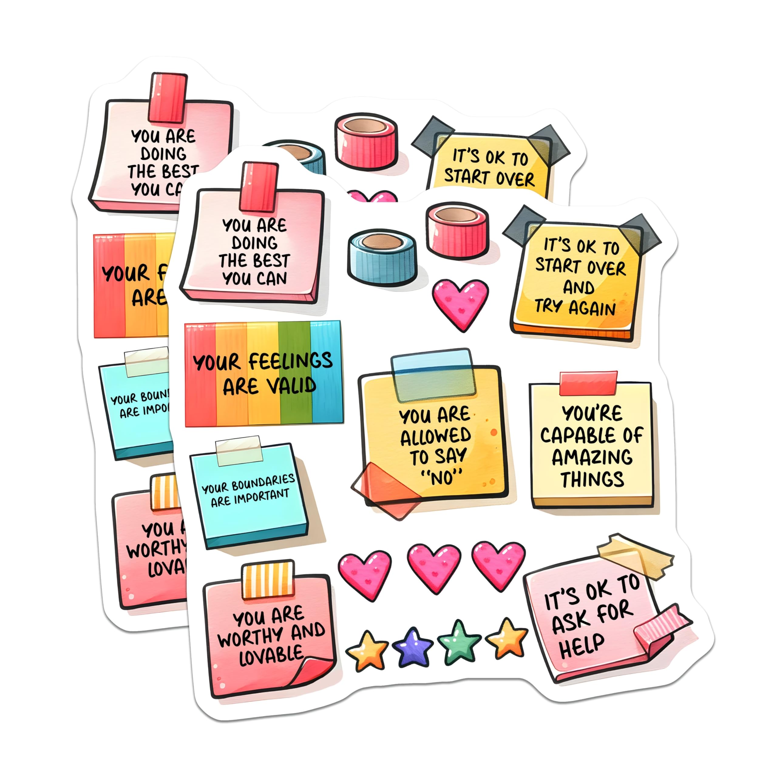 (2 Pack) Motivational Quotes Magnets - Positive Encouragement - Inspirational Messages - Office and Home Decor - 5" On Longest Side - for Cars, Fridges, Toolboxes - Made in USA - MAG8317