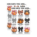 (2 Pack) Plaid Leopard Pumpkin Magnets - Christian Fall Decor - Scripture Bible Verse Inspirational Magnets - 5 Inches On Longest Side - Thick Durable Magnet - Made in USA - MAG23279