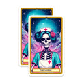 (2 Pack) Tarot Nurse Skeleton Magnets - Gothic Healthcare Professional Decor - Celestial Spooky RN Appreciation - 5 Inches On Longest Side - Thick Durable Magnet - Made in USA - MAG30763