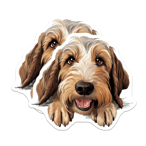 (2 Pack) Animal Refrigerator Decor Magnet - Cute Pet Lover Gift - 5" On Longest Side - Sticks to Smooth Flat Surfaces - Made in USA - MAG10247