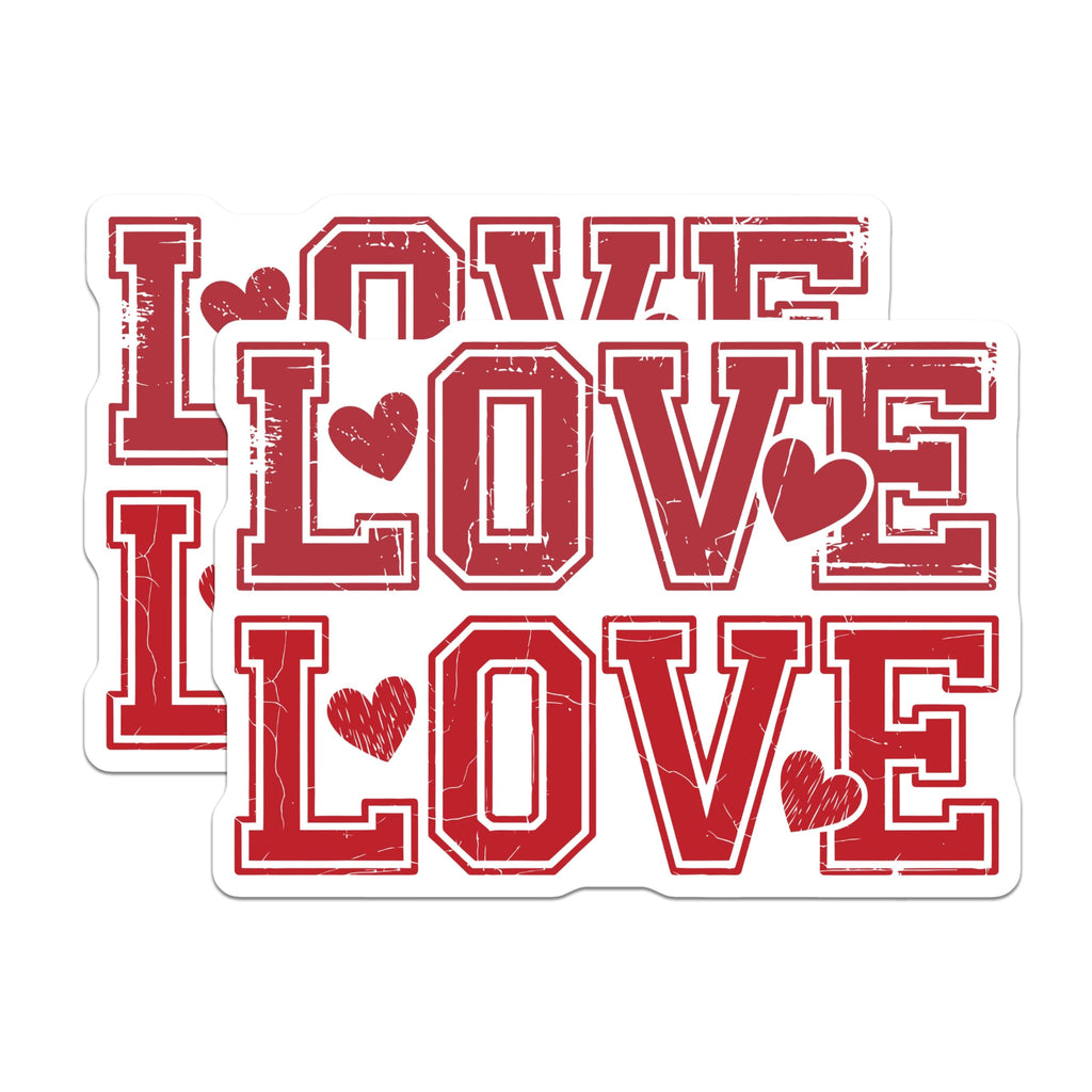 (2 Pack) Love Heart Magnets - Romantic Decor - Aesthetic Fridge Magnets - 5" On Longest Side - Premium Magnet - for Cars, Refrigerators, Toolboxes, Lockers - Made in USA - MAG15045