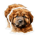 (2 Pack) Golden Retriever Puppy Magnets - Adorable Dog Lover Art - Pet Parent Fridge Decor - 5 Inches On Longest Side - Thick Durable Magnet - Made in USA - MAG30447