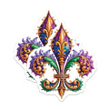 (2 Pack) Fleur de Lis Magnets - Mardi Gras Decor - New Orleans Souvenir - French Refrigerator Art - 5 Inches On Longest Side - Thick Durable Magnet - Made in USA - MAG37742
