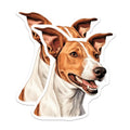 (2 Pack) Jack Russell Terrier Magnets - Energetic Dog Breed Artwork - Adorable Pet Lover Fridge Locker Home Decor - 5 Inches On Longest Side - Thick Durable Magnet - Made in USA - MAG23490