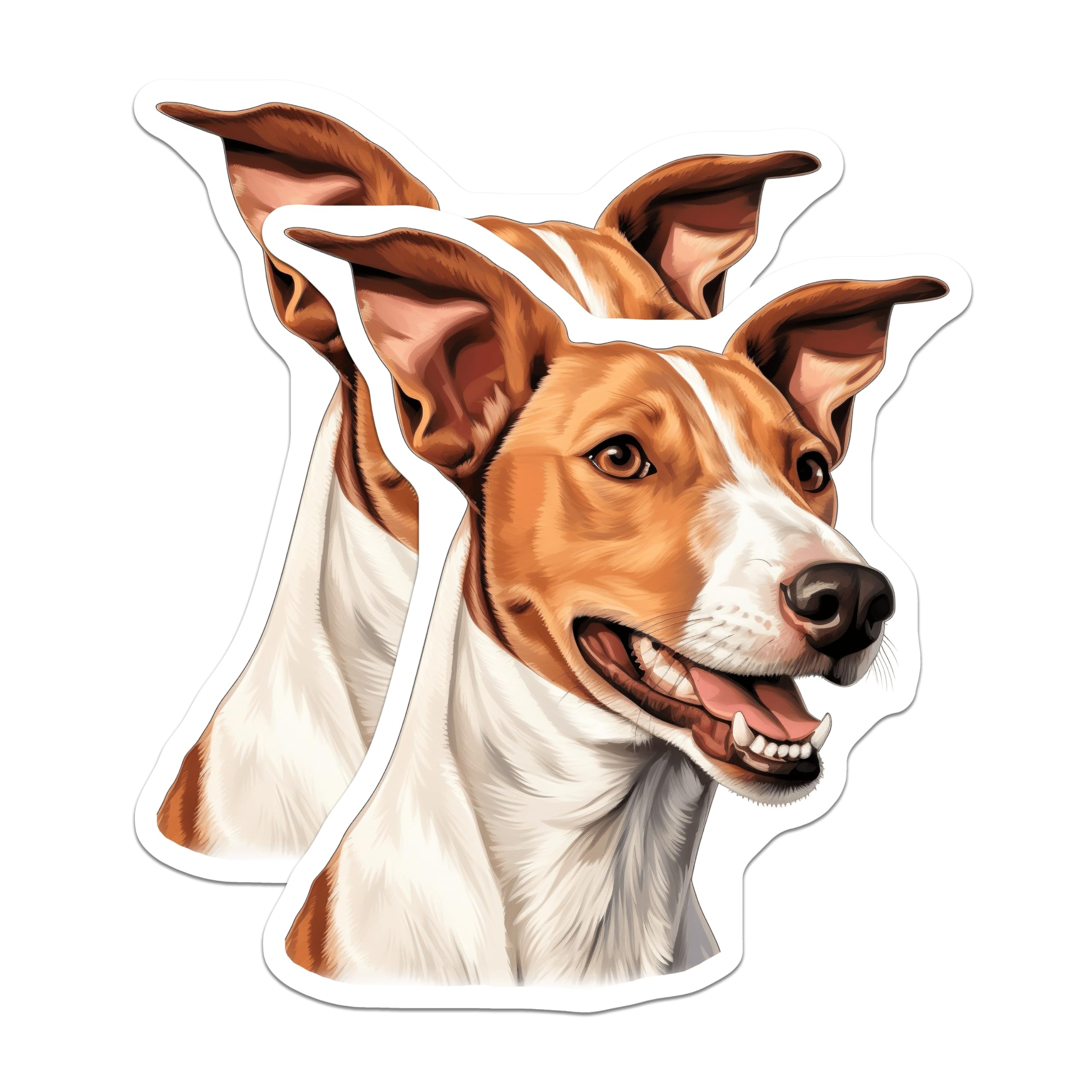 (2 Pack) Jack Russell Terrier Magnets - Energetic Dog Breed Artwork - Adorable Pet Lover Fridge Locker Home Decor - 5 Inches On Longest Side - Thick Durable Magnet - Made in USA - MAG23490