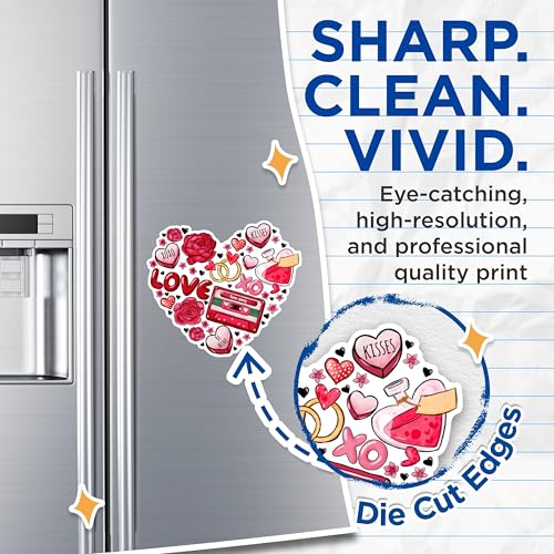 (2 Pack) Love Magnets - Heart Magnets - Romantic Magnets- 5" On Longest Side - for Fridges, Toolboxes, Cars - Made in USA - MAG3000