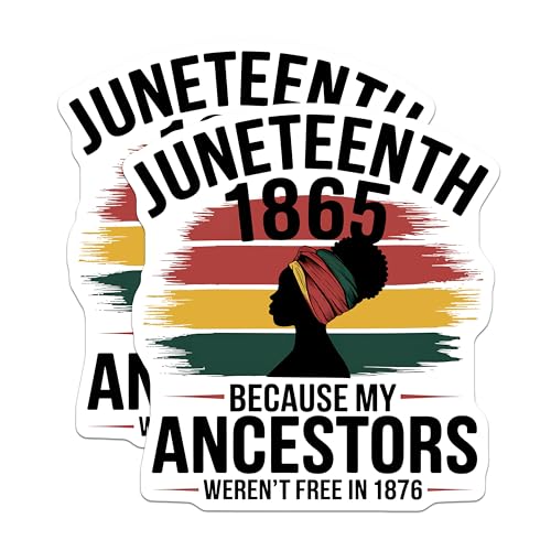 (2 Pack) Juneteenth 1865 Magnets - Historical Commemoration - Ancestors Tribute - Cultural Awareness - 5" On Longest Side - for Cars, Fridges, Toolboxes - Made in USA - MAG3891