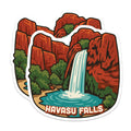 (2 Pack) Havasu Falls Magnets - Arizona Canyon Decor - Grand Canyon Souvenir - Waterfall Refrigerator Magnet - 5 Inches On Longest Side - Thick Durable Magnet - Made in USA - MAG19516