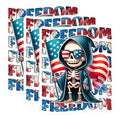 (3 Pack) Patriotic Grim Reaper Decals - American Flag - Skull Decor - 3 Inches On Longest Side - Easy Peel & Apply - Made in USA - 3MCS6676