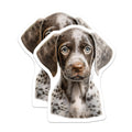 (2 Pack) German Shorthaired Pointer Puppy Magnets - Cute GSP Dog Lover Decor - Pet Parent Refrigerator Magnets - 5 Inches On Longest Side - Thick Durable Magnet - Made in USA - MAG27876