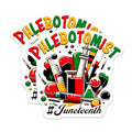 (2 Pack) Phlebotomist Stickers - Juneteenth Celebration - Medical Professional - 5" On Longest Side - Sticks to Smooth Flat Surfaces - Made in USA - BMCS7353