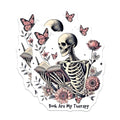 (2 Pack) Skeleton Book Therapy Magnets - Book Lover Decor - Reading Enthusiast Magnets - 5" On Longest Side - for Cars, Fridges, Toolboxes - Made in USA - MAG6981