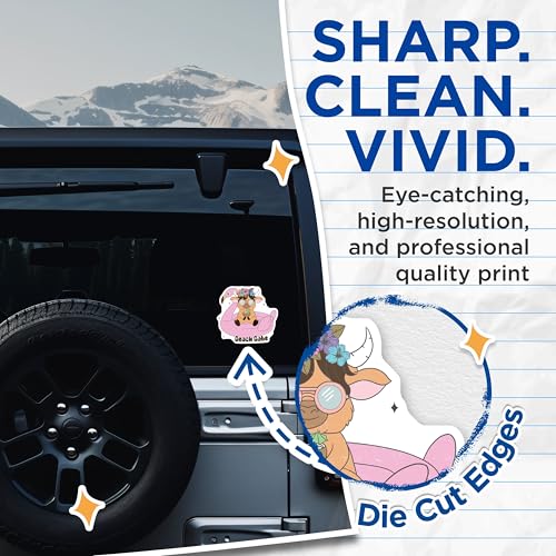 (2 Pack) Cute Animal Stickers - Beach Babe - Fun Flamingo Float Stickers for Water Bottles and Laptops - 5" On Longest Side - Sticks to Smooth Flat Surfaces - Made in USA - BMCS6878