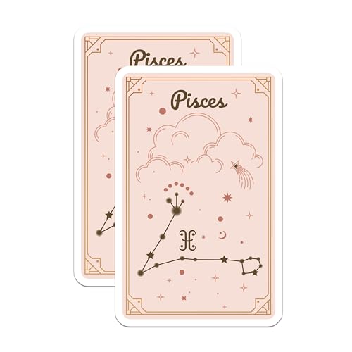 (2 Pack) Zodiac Constellation Magnet - Astrology Horoscope Decor - 5" On Longest Side - Sticks to Smooth Flat Surfaces - Made in USA - MAG9596