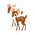 (2 Pack) Cute Baby Deer Magnets - Woodland Fawn Decor - Kawaii Animal Magnet - Nursery Refrigerator Art - Kids Room Decor - 5 Inches On Longest Side - Thick Durable Magnet - Made in USA - MAG36439