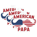 (3 Pack) All American Papa Decals - Patriotic Mustache - USA Flag Decals - 3 Inches On Longest Side - Easy Peel & Apply - Made in USA - 3MCS7262