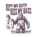 (2 Pack) Bigfoot Fishing Magnets - Kiss My Bass Humor Decor - Sasquatch Angler Fridge Locker Magnets - 5 Inches On Longest Side - Thick Durable Magnet - Made in USA - MAG23134