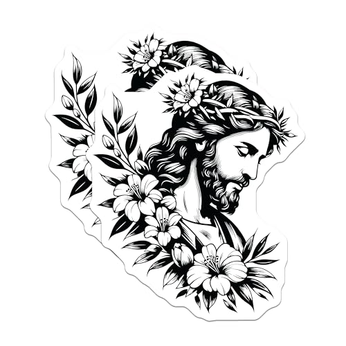 (2 Pack) Jesus Christ Magnets - Religious Decor - Inspirational Magnets - 5" On Longest Side - for Cars, Fridges, Toolboxes - Made in USA - MAG7331