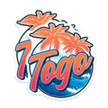 (2 Pack) Togo Magnets - Vacation Decor - Island Vibes - Retro Design - 5" On Longest Side - Premium Magnet - for Cars, Refrigerators, Toolboxes, Lockers - Made in USA - MAG18582