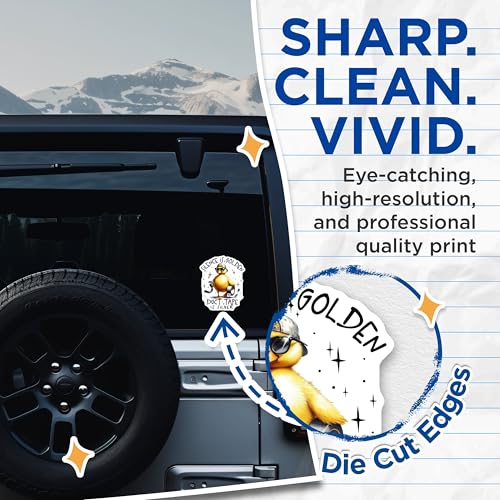 (2 Pack) Silence is Golden Stickers - Duct Tape is Silver Duck Stickers - Funny Duck Meme Stickers - 5" On Longest Side - Sticks to Smooth Flat Surfaces - Made in USA - BMCS5310