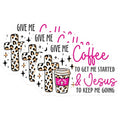 (3 Pack) Coffee Jesus Decals - Christian Decal - Laptop Decals - 3 Inches On Longest Side - Easy Peel & Apply - Made in USA - 3MCS1906
