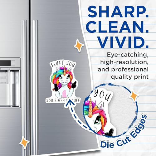 (2 Pack) Unicorn Humor Magnets - Novelty Refrigerator Decor - 5" On Longest Side - for Cars, Fridges, Toolboxes - Made in USA - MAG7808