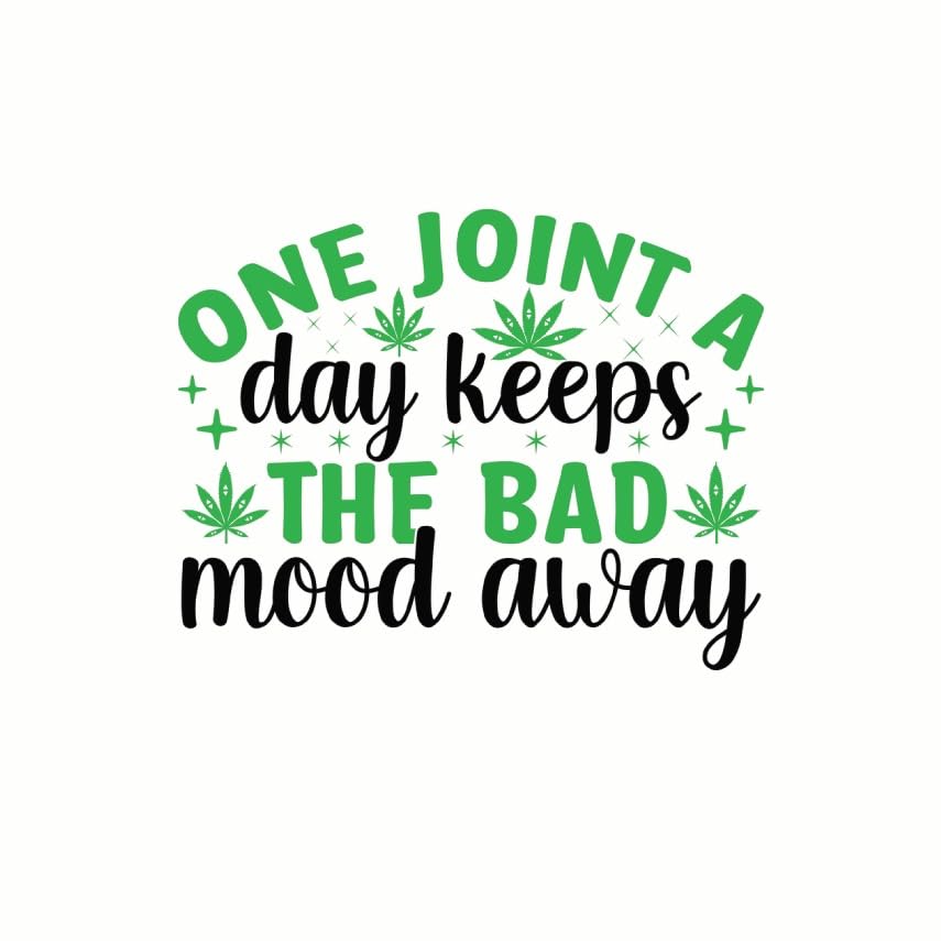 (3 Pack) One Joint a Day Decals - Funny Weed Decal - Laptop Decals - 3 Inches On Longest Side - Easy Peel & Apply - Made in USA - 3MCS7788