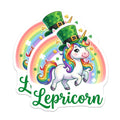(2 Pack) Lepricorn Stickers - Unicorn Leprechaun Hat - St Patricks Day Unicorn Decal- 5" On Longest Side - Sticks to Smooth Flat Surfaces - Made in USA - BMCS16699