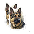 (2 Pack) German Shepherd Magnets - Dog Breed Decor - Pet Lover Accessories - 5" On Longest Side - Premium Magnet - for Cars, Refrigerators, Toolboxes, Lockers - Made in USA - MAG14832