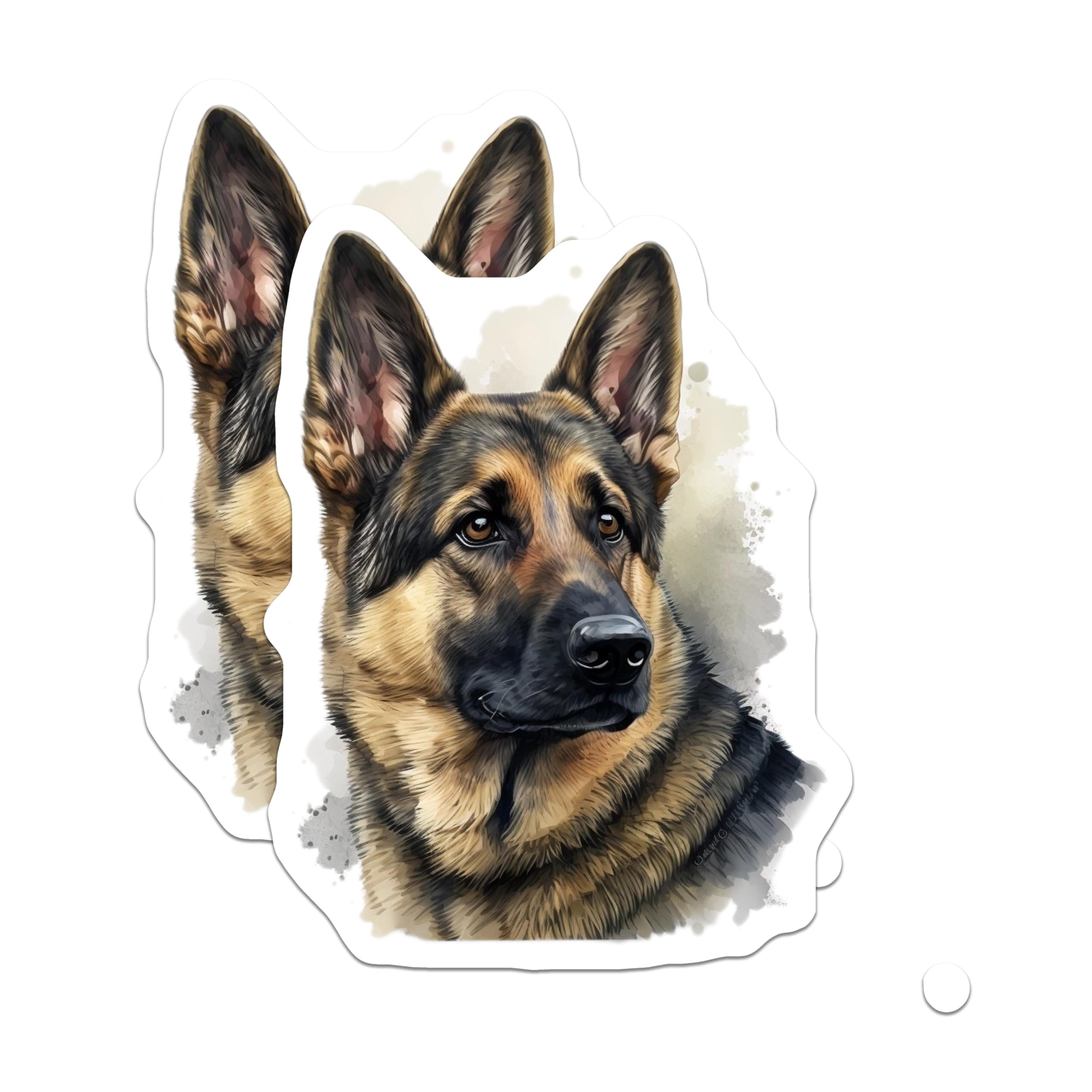 (2 Pack) German Shepherd Magnets - Dog Breed Decor - Pet Lover Accessories - 5" On Longest Side - Premium Magnet - for Cars, Refrigerators, Toolboxes, Lockers - Made in USA - MAG14832
