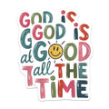 (2 Pack) God is Good All The Time Magnets - Christian Faith Decor - Inspirational Affirmation Art - 5 Inches On Longest Side - Thick Durable Magnet - Made in USA - MAG19698