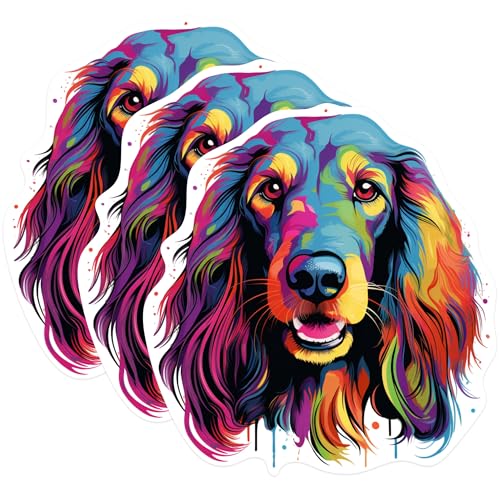 (3 Pack) Cocker Spaniel Decals - Colorful Dog Decal - Laptop Decal - 3 Inches On Longest Side - Easy Peel & Apply - Made in USA - 3MCS0619