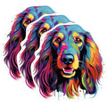 (3 Pack) Cocker Spaniel Decals - Colorful Dog Decal - Laptop Decal - 3 Inches On Longest Side - Easy Peel & Apply - Made in USA - 3MCS0619