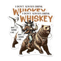 (2 Pack) Western Whiskey Magnets - Funny Bear Rider - Rustic Cowboy Decor - 5" On Longest Side - for Cars, Fridges, Toolboxes - Made in USA - MAG7117