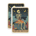 (2 Pack) Funny Skeleton Stickers - Emotional Dumpster Fire - Humorous Sticker Pack for Laptops - 5" On Longest Side - Sticks to Smooth Flat Surfaces - Made in USA - BMCS4872