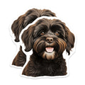 (2 Pack) Havanese Dog Magnets - Adorable Fluffy Puppy - Pet Parent Refrigerator Decor - 5 Inches On Longest Side - Thick Durable Magnet - Made in USA - MAG26300
