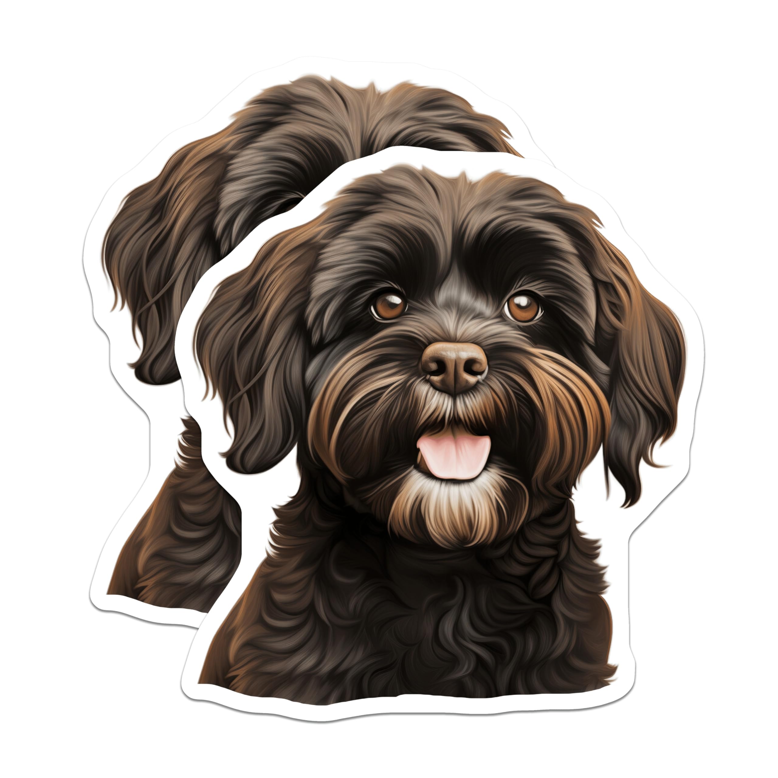 (2 Pack) Havanese Dog Magnets - Adorable Fluffy Puppy - Pet Parent Refrigerator Decor - 5 Inches On Longest Side - Thick Durable Magnet - Made in USA - MAG26300