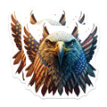 (2 Pack) Patriotic American Flag Eagle Magnets - USA Freedom Symbol Decor - 4th of July Independence Day Wall Art - 5 Inches On Longest Side - Thick Durable Magnet - Made in USA - MAG20568