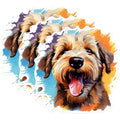 (3 Pack) Wheaten Terrier Decals - Dog Breed Stickers - Laptop Decals for Dog Lovers - 3 Inches On Longest Side - Easy Peel & Apply - Made in USA - 3MCS0835