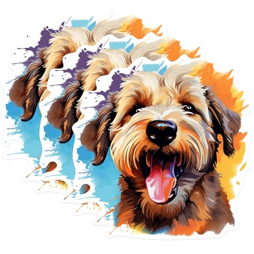 (3 Pack) Wheaten Terrier Decals - Dog Breed Stickers - Laptop Decals for Dog Lovers - 3 Inches On Longest Side - Easy Peel & Apply - Made in USA - 3MCS0835